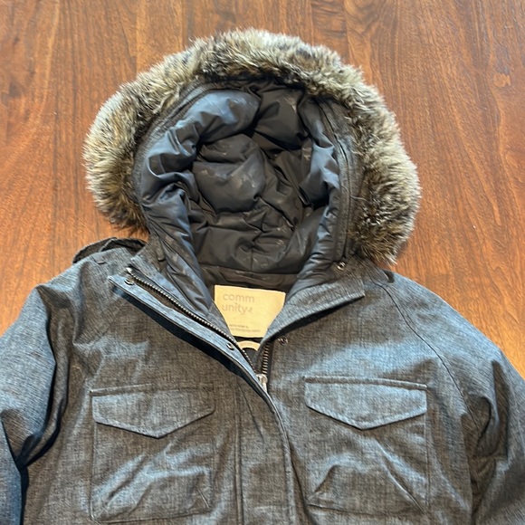 Community Down-Filled Grey Parka Coat (Aritzia) - Picture 3 of 4